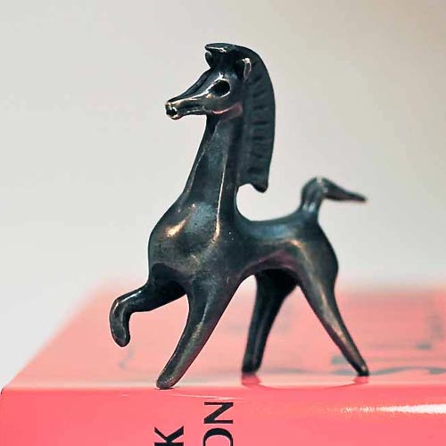 Bronze Bucephalus Black Stallion Figurine