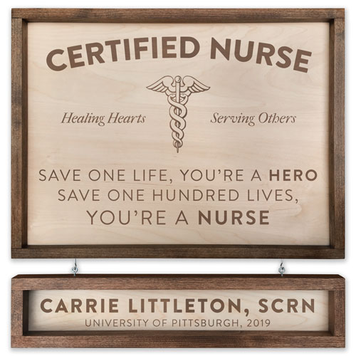 10 Awesome Nursing School Graduation Gifts All Gifts Considered   Nursing School Graduation Gifts Personalized Wood Sign 