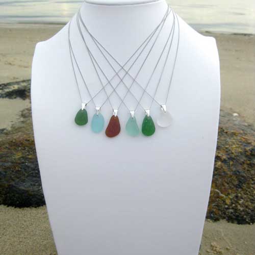 Sea glass necklace - Beach Gifts