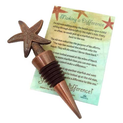 Starfish wine stopper