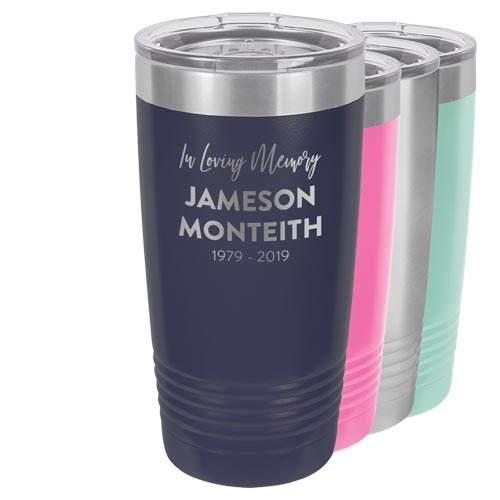 memorial gifts personalized tumbler in loving memory