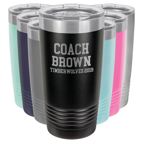 Custom Engraved Tumbler for Soccer Coach