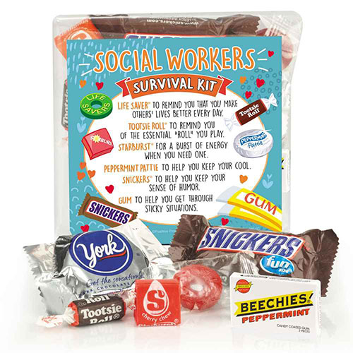 Fun Novelty Work Colleague Thank you Christmas Gift Social Worker Survival Kit