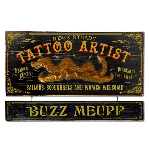 Vintage Tattoo Plaque