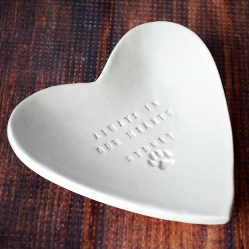 Handmade Heart Bowl Pet Memorial Gift