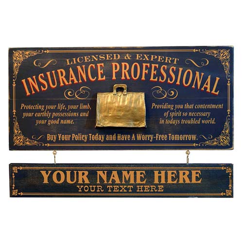 Custom Wood Insurance Agent Gift