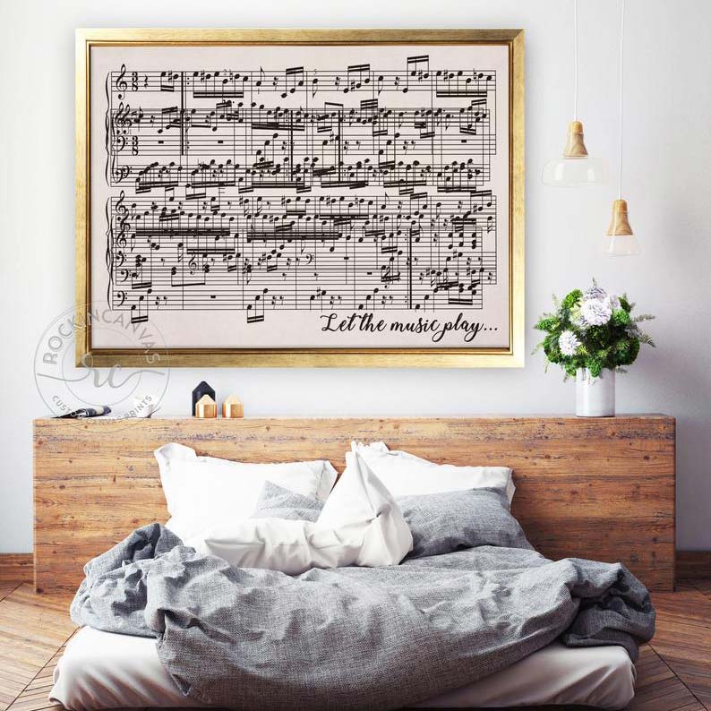 Custom Music Sheet Art Gift Idea for Her