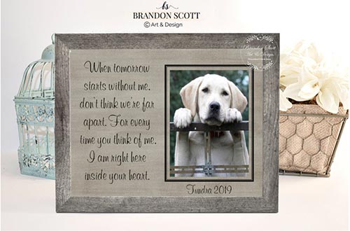 Sympathy Gift Pet Frame for Pet Loss