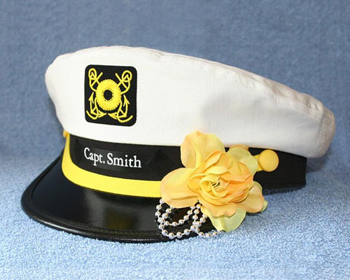 Personalized Captain's Hat Boat Owner Gift