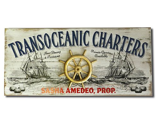 Custom Vintage Sailing Sign for Boat Room