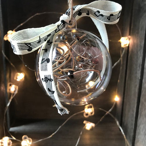 Christmas Ornament with Guitar Strings