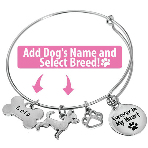 loss of dog gifts - Personalized Dog Memory Bracelet