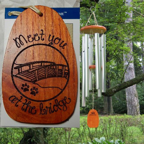 Rainbow Bridge Wind Chime Dog Memorial Gift