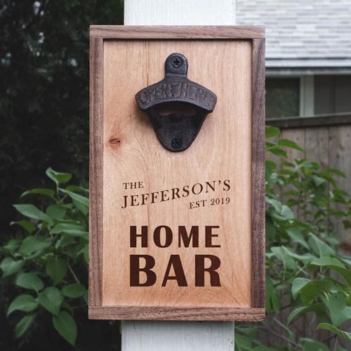 Personalized Wall Mounted Bottle Opener