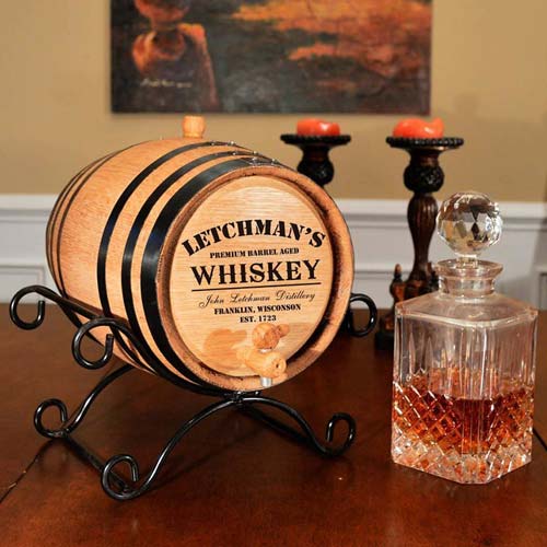 Custom Oak Aging Barrel Christmas Gift Idea