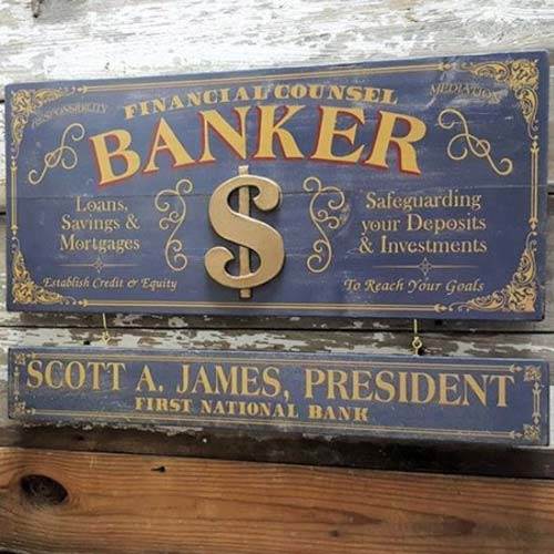 Solid Wood Plaque - Personalized Banker Gift Ideas