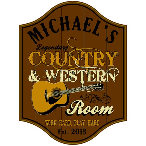 Country & Western Bar Sign