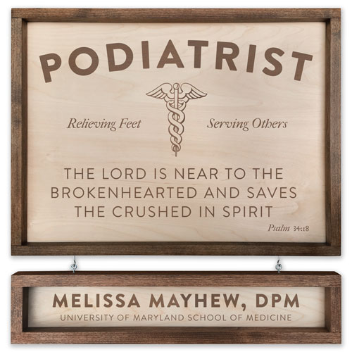 Custom Podiatrist Plaque