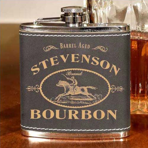 Bourbon Lover Gifts - Custom Leather Flask