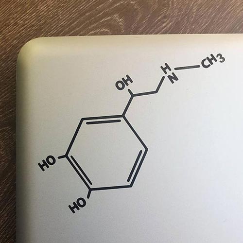 Chemistry Adrenaline Molecule Laptop Decal