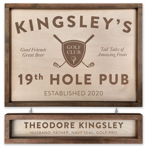 Personalized Golfer Sign - 19th Hole Pub