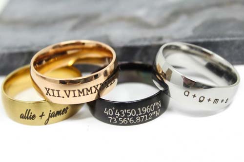 Custom Engraved Ring for Men