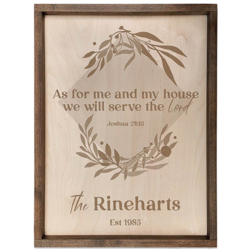 As for Me and My House Personalized Plaque