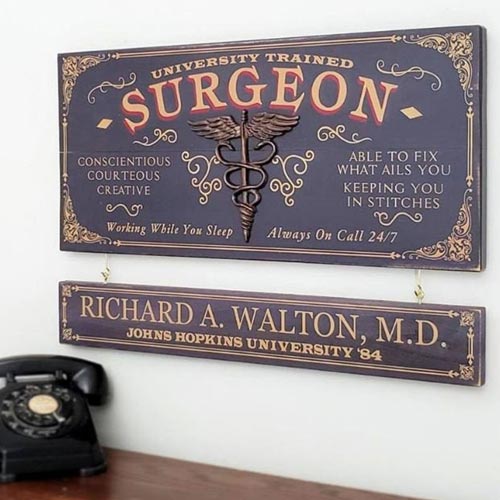 Vintage Plaque Gift Idea for Surgeons