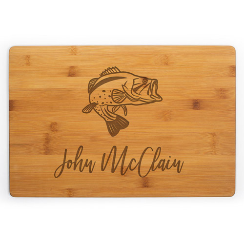 Personalized Fishing Cutting Board (Bamboo Wood)