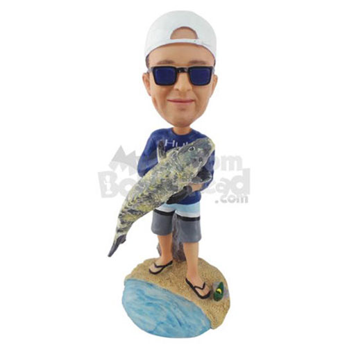 Personalized Fisherman Bobblehead Fishing Gift Ideas