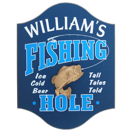 Personalized Fishing Hole Plaque