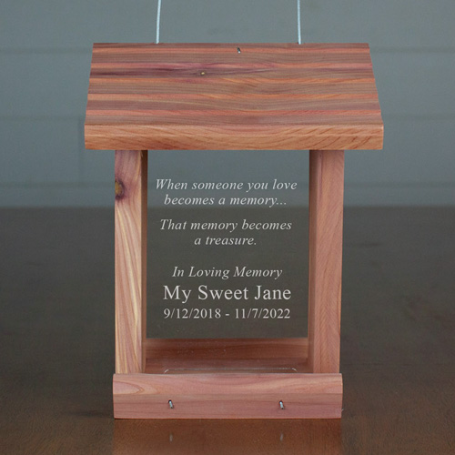 Personalized Memorial Bird Feeder