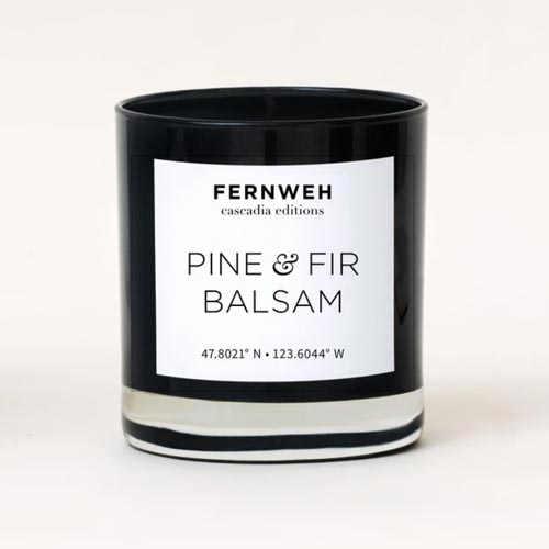 unusual gifts for men - Relaxing pine and fir balsam candle gift idea