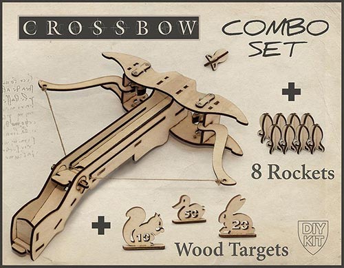 unusual gifts for men - Men's wood crossbow DIY gift idea