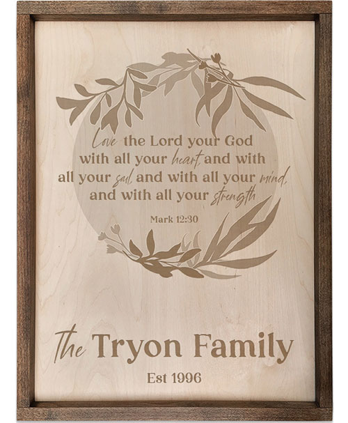 Personalized wood Scripture plaque adult children gift idea