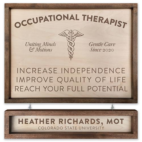 Occupational therapist gift idea: Pacific crest therapist sign