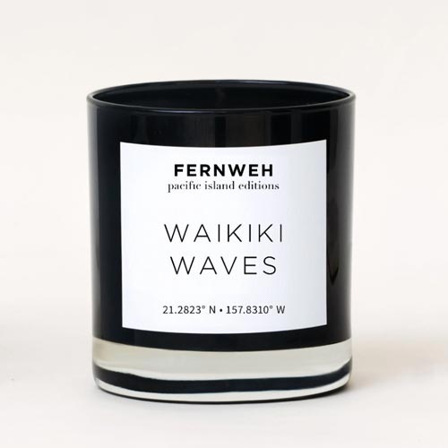 Waikiki waves fernweh candle gift idea