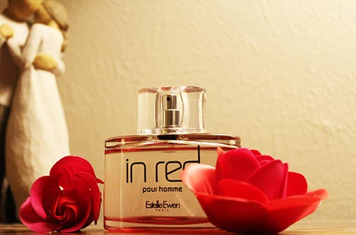 Estelle Ewen In Red Pour Homme