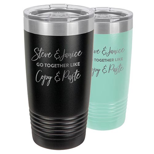 Cute couples' custom tumbler