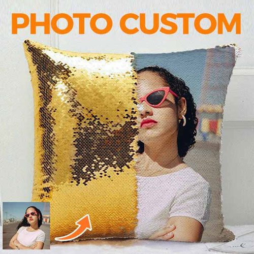 Photo Sequin Pillow