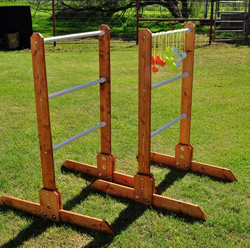 Wood ladder toss game