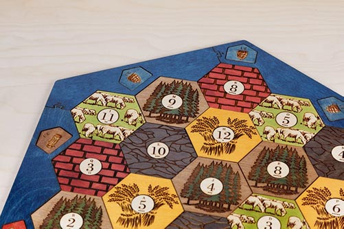 Custom made board game compatable with Catan