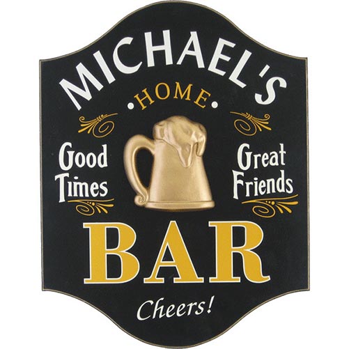 Personalized man cave/home bar sign
