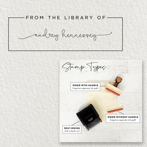 Personalized library ink stamp