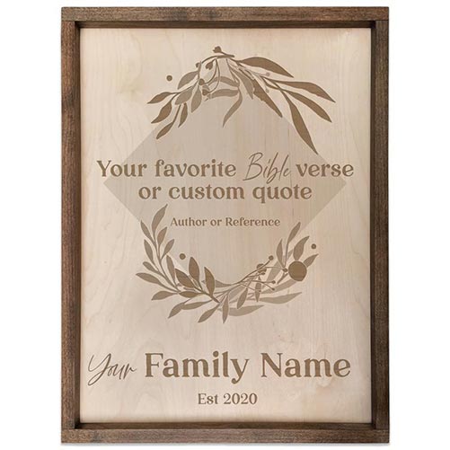 Personalized wood wall plaque decor