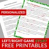 Left-Right Game Gift Exchange [+5 Free Printable Stories] » All Gifts Considered