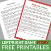 Left-Right Game Gift Exchange [+5 Free Printable Stories] » All Gifts ...