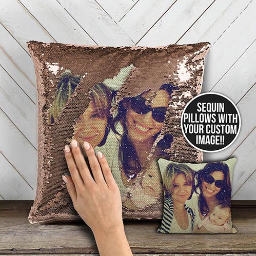 Custom Photo Sequin Pillow