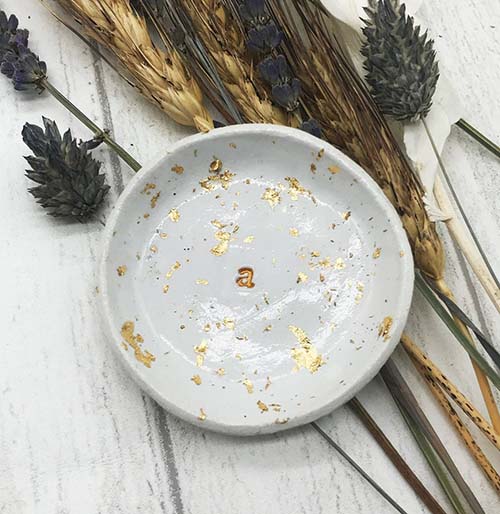 Custom Gold Leaf Trinket Dish