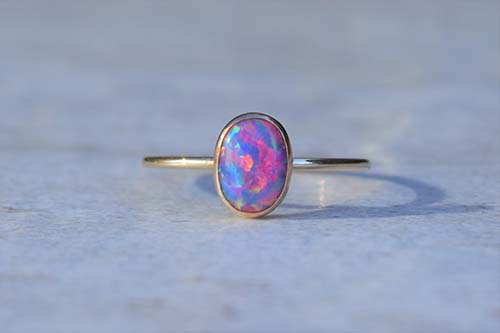 Gold and Opal Rings - 14th Anniversary Gift Idea